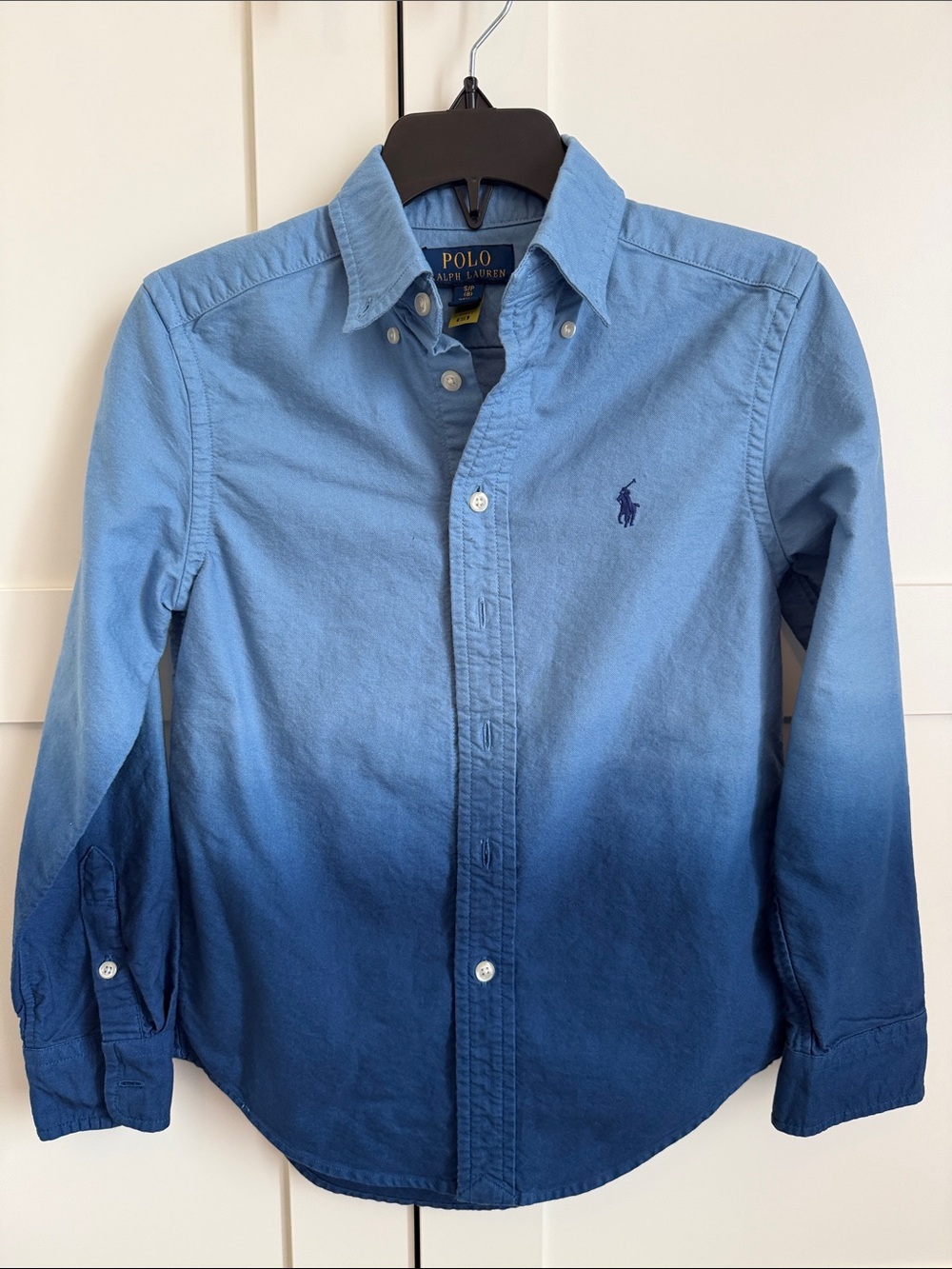 Polo Ralph Lauren boys Ombre Blue Button-Down Shirt Small